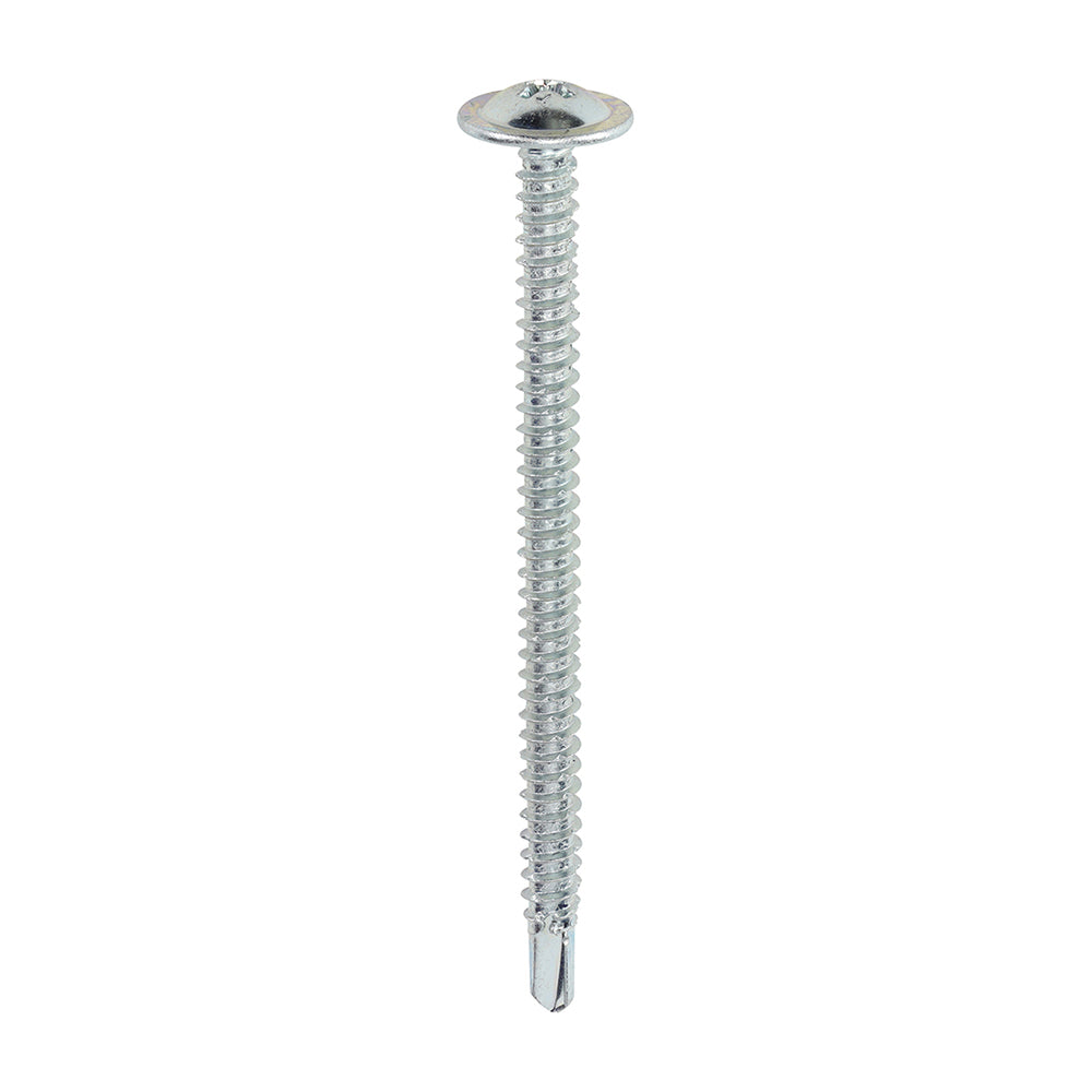 Baypole Screws - Wafer Flange - PH - Self-Drilling Point - Zinc - 4.8 x 80 - 200pcs
