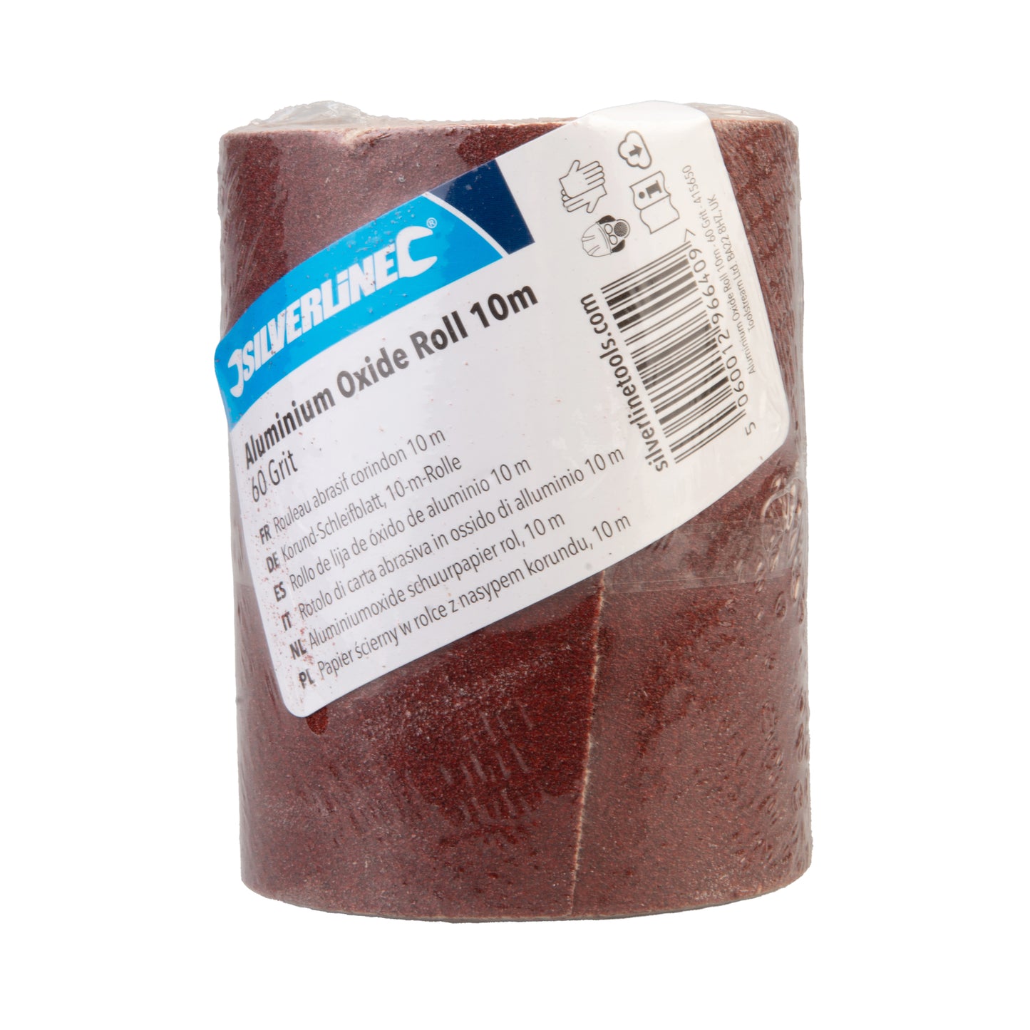 Silverline Aluminium Oxide Roll 10m 60 Grit