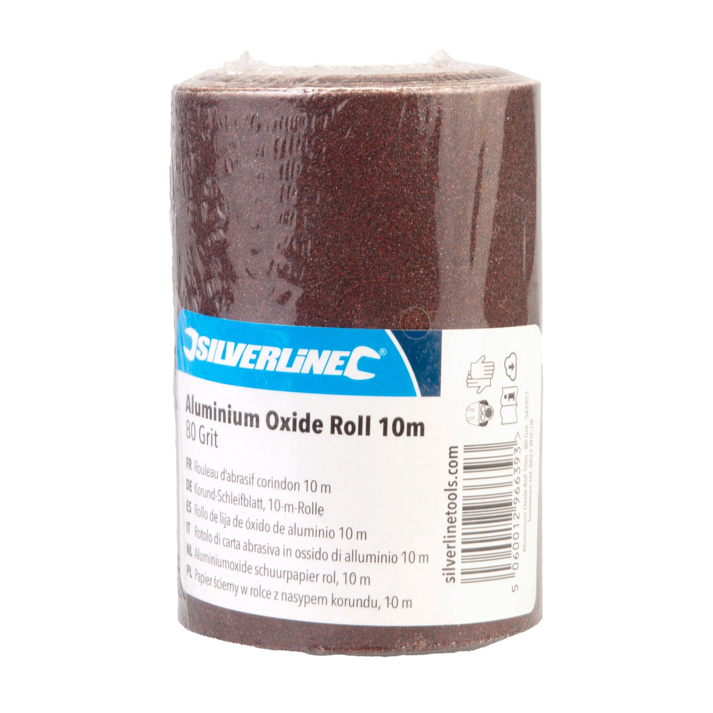 Silverline Aluminium Oxide Roll 10m 80 Grit