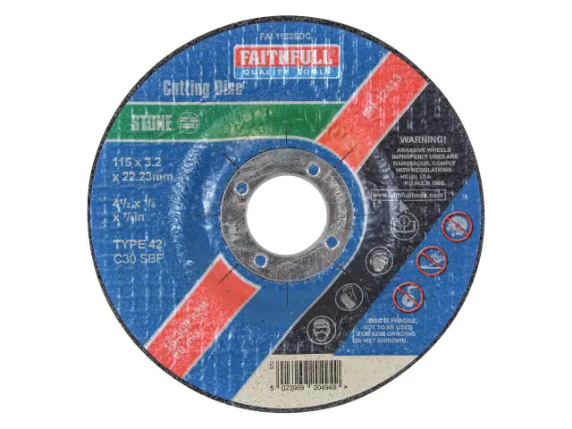 Depressed Centre Stone Cut Off Disc