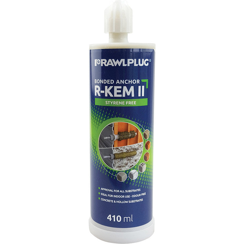 Rawlplug R-KEM-II Styrene Free Polyester Resin 410ml