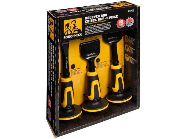 Roughneck Bolster & Chisel Set, 3 Piece
