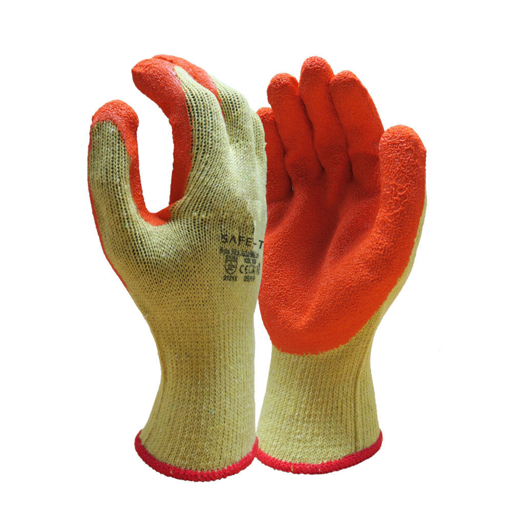 Latex Builders Gloves Orange/Yellow