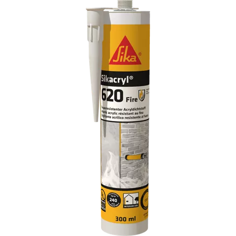 Sikacryl®-620 Fire resistant acrylic sealant for linear joints in walls and floors.