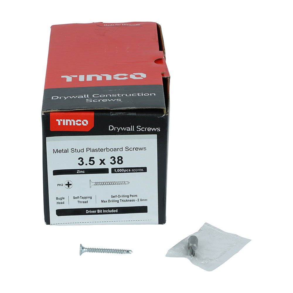 TIMCO Drywall Screws - PH - Bugle - Self Drilling - Zinc