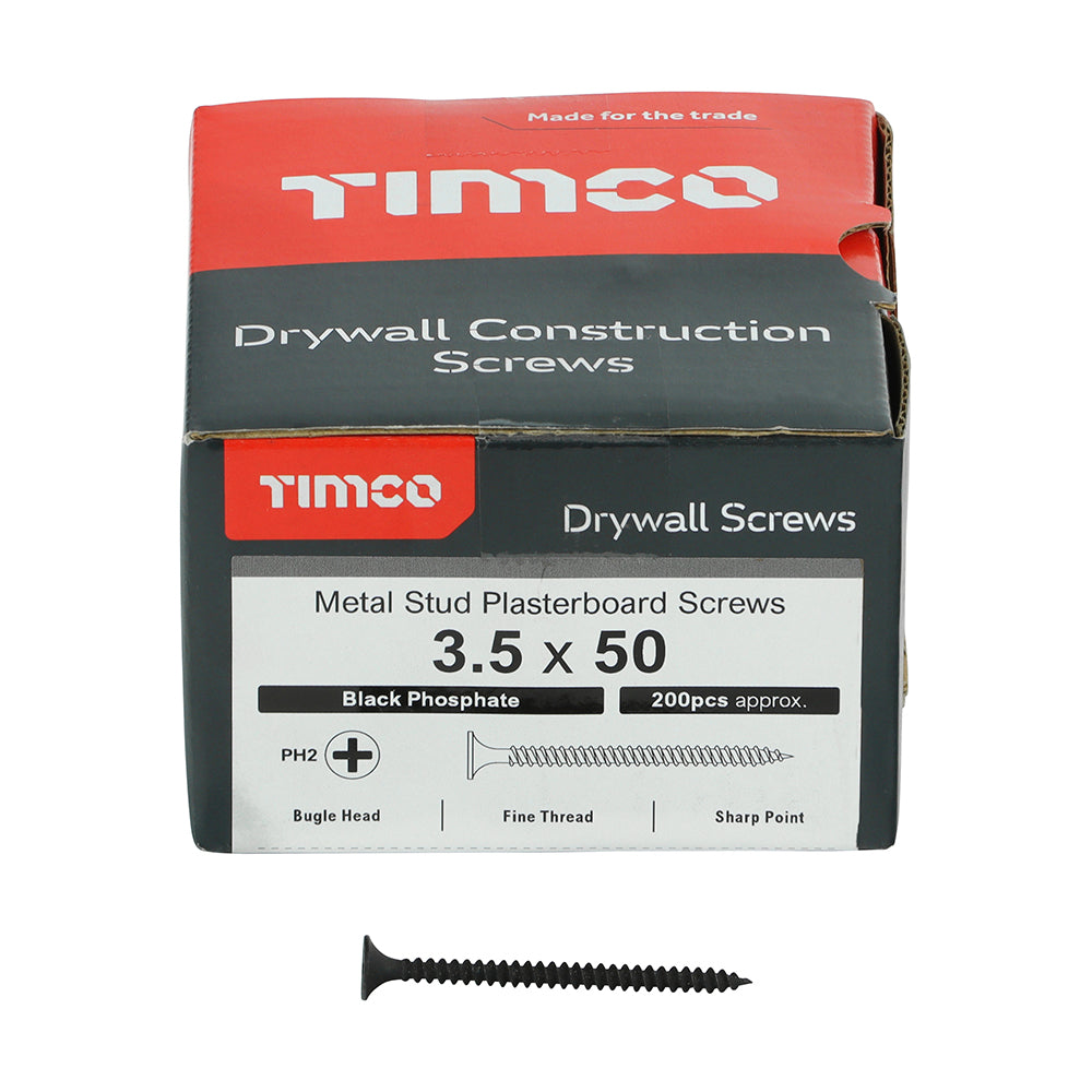 TIMCO Drywall Screws - PH - Bugle - Fine Thread - Grey