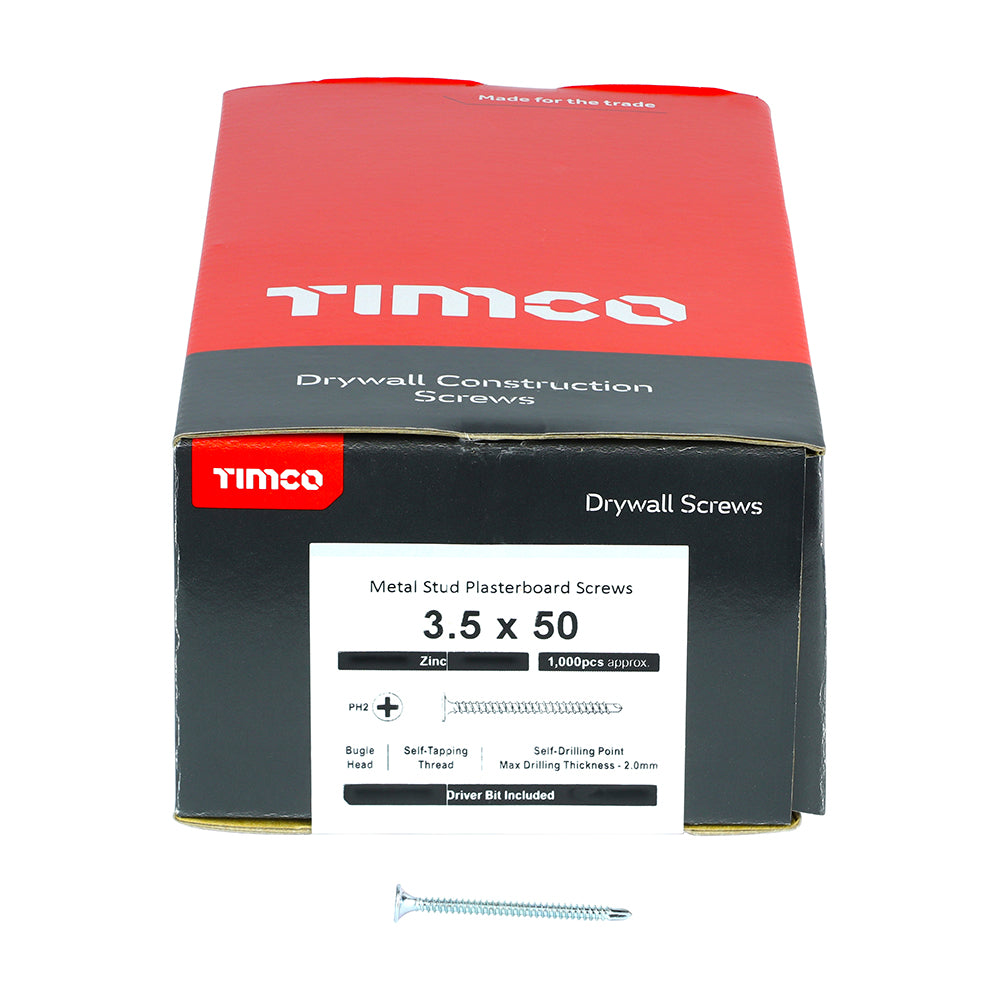 TIMCO Drywall Screws - PH - Bugle - Self Drilling - Zinc