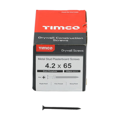 TIMCO Drywall Screws - PH - Bugle - Fine Thread - Grey