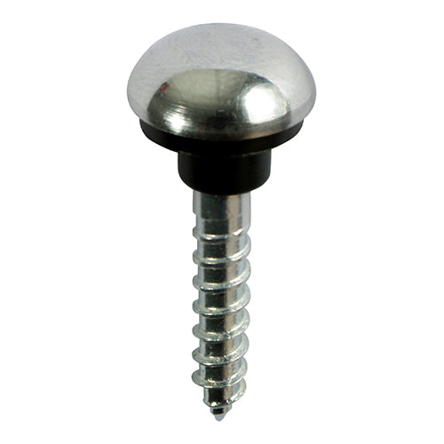 Mirror Hanging Screws - Zinc - Chrome Dome - 4.0 x 25 - 200pcs
