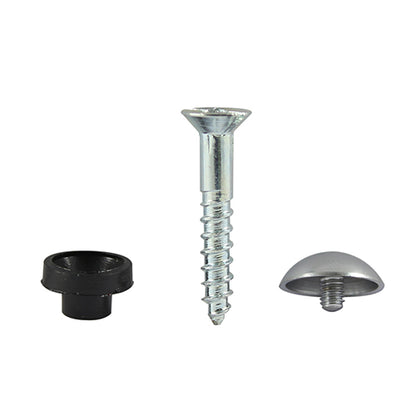 Mirror Hanging Screws - Zinc - Chrome Dome - 4.0 x 25 - 200pcs