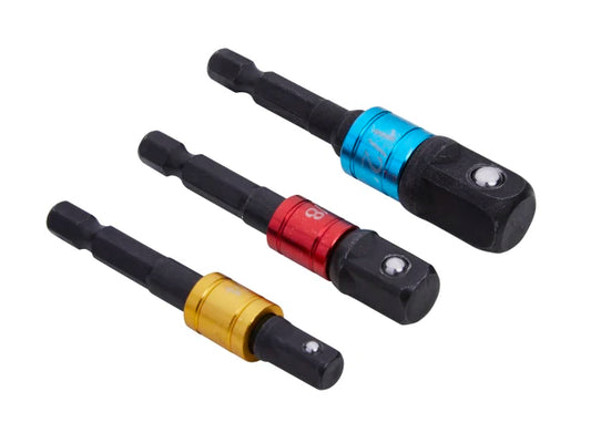 Colour-Coded Impact Socket Adaptor Set, 3 Piece