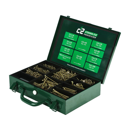 C2 Strong-Fix Trade Case - PZ - Double Countersunk - Yellow - 1798 Pieces