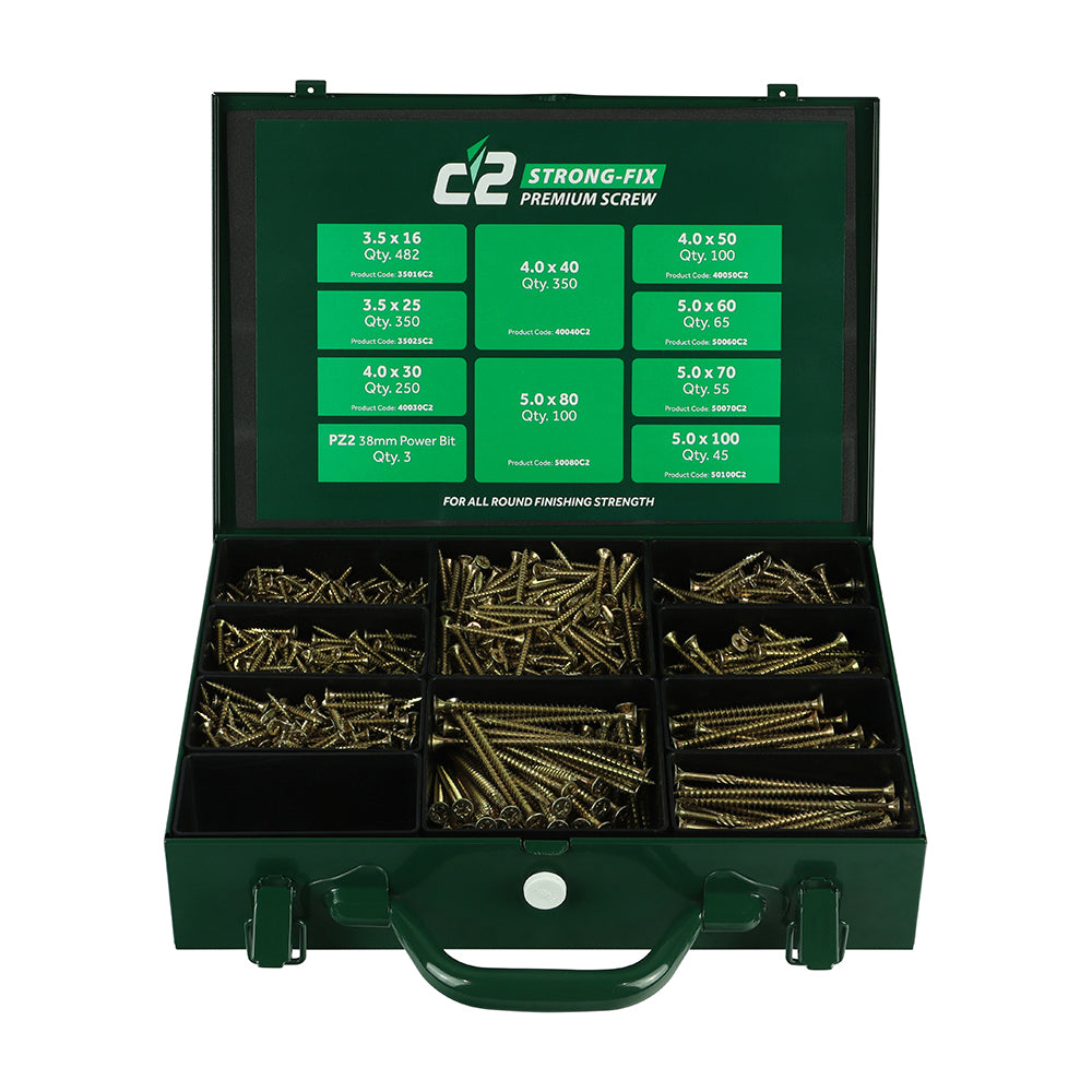 C2 Strong-Fix Trade Case - PZ - Double Countersunk - Yellow - 1798 Pieces