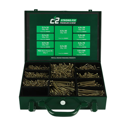 C2 Strong-Fix Trade Case - PZ - Double Countersunk - Yellow - 1798 Pieces