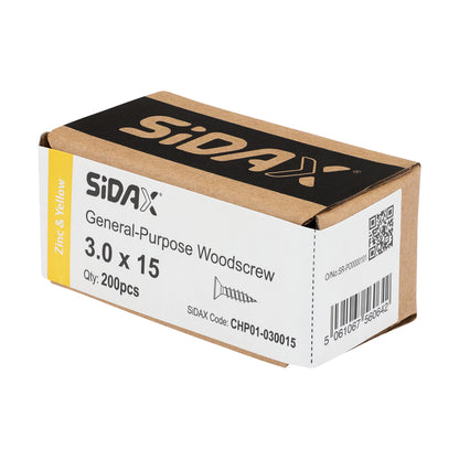 General-Purpose Woodscrew PZ2 CSK ZYP 3.5 x 15mm (200 PCS / BOX)