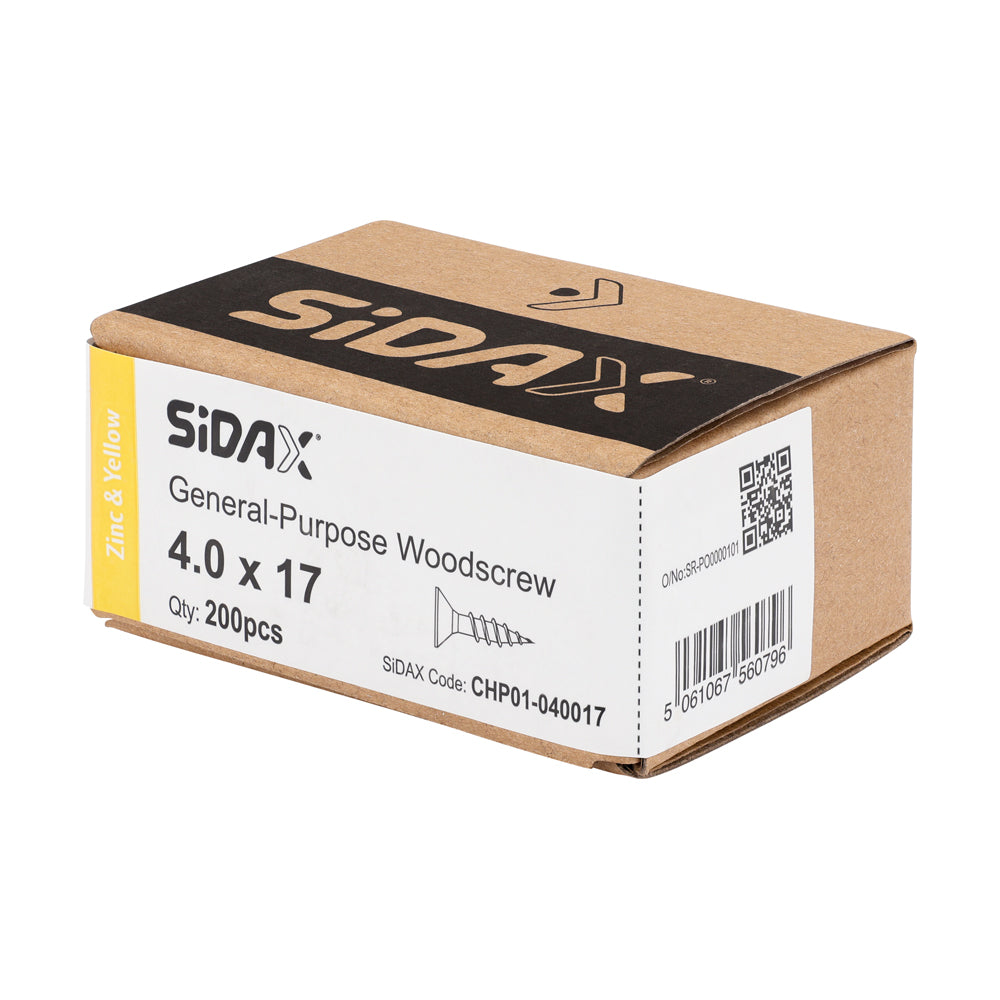 General-Purpose Woodscrew PZ2 CSK ZYP 4.0 x 17mm (200 PCS / BOX)
