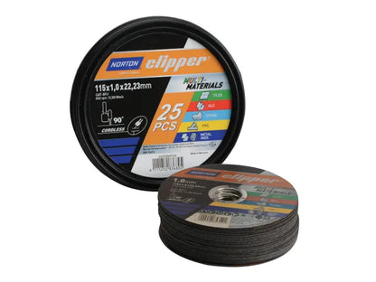 Norton Clipper® 115mm Multi-Purpose Cutting Discs 115 x 22.23mm (Tub of 25)