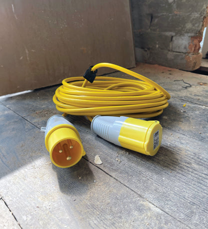 Defender Extension Lead Yellow 1.5mm2 16A 14m - 110V