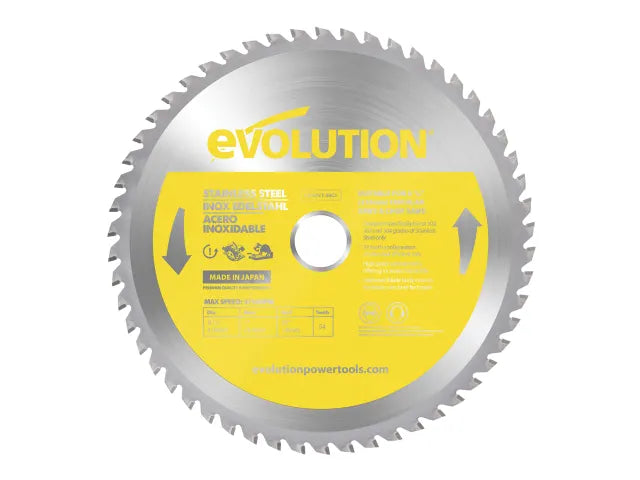 Evolution Stainless Steel Cutting Circular Saw Blade 210 x 25.4mm x 54T