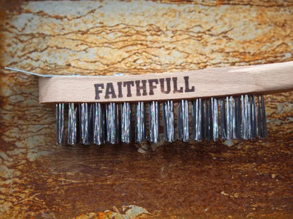 Heavy-Duty Scratch Brush with Scraper - 4 Row