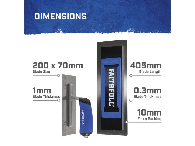 FlexiFit Trowel Stainless Steel Blade Kit 16in (406mm)
