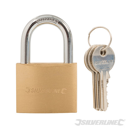 Silverline Brass Padlock 50mm