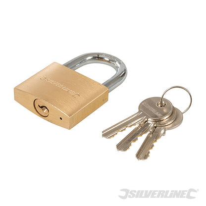 Silverline Brass Padlock 50mm