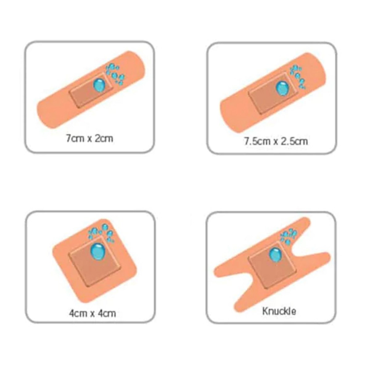 Assorted Sterile Waterproof Plasters 100pk