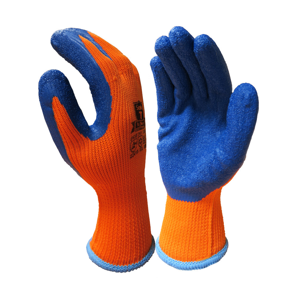 High Visibility Thermal Latex Grip Gloves