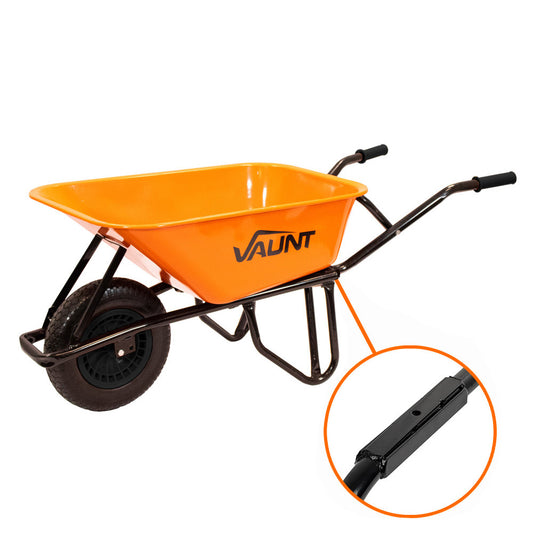 Vaunt Heavy Duty 85Ltr Metal Tray Reinforced Wheelbarrow